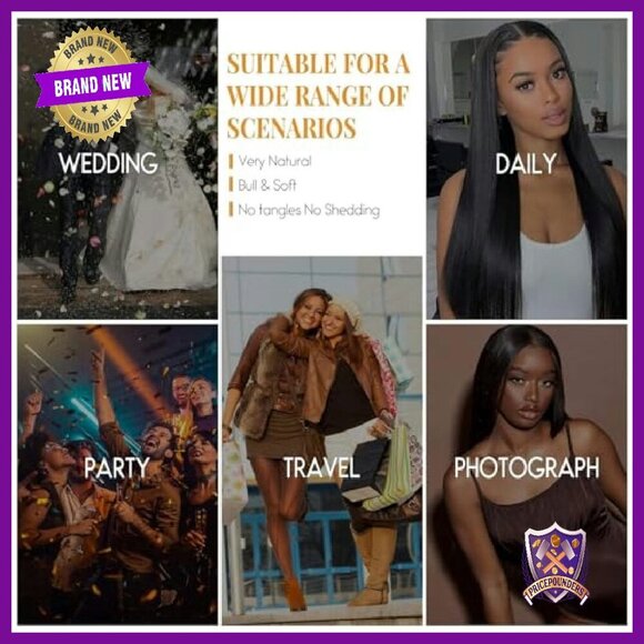 14 Inch Human Hair Clip-In Extensions 7 Piece Set 115g Straight